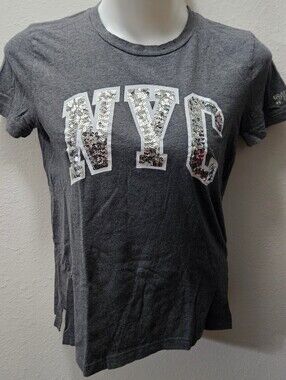 PINK Victoria's Secret Bling NYC Sequin Oversized Tee New York City